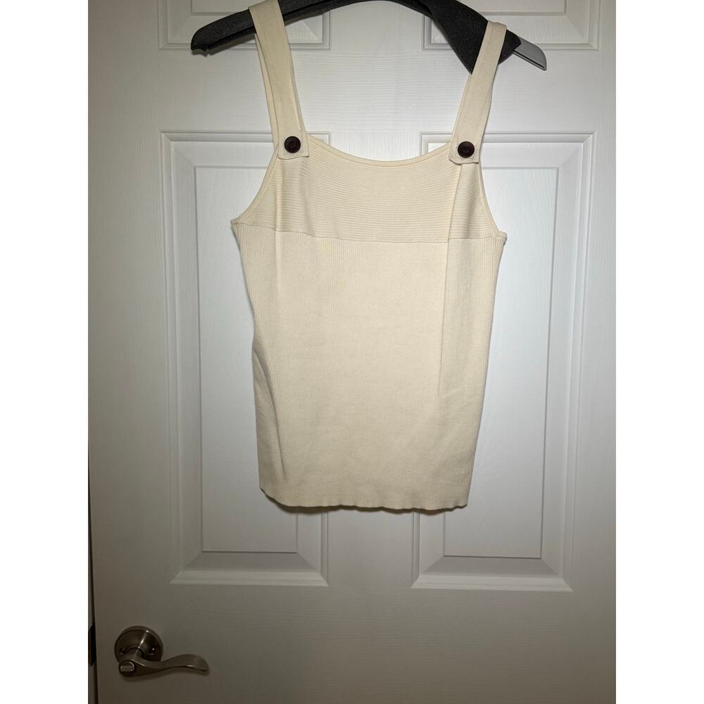 H&M Cream Ribbed Knit Tank